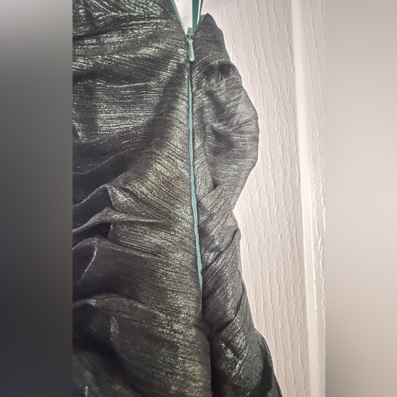 Silver Asymmetrical Sleeveless Gown for Cocktail - Picture 3 of 6